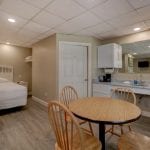 Suite 134, kitchenette furnished with small appliances.