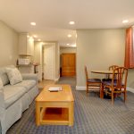 Fireplace Suites 232 & 239, dining area and kitchenette furnished with small appliances.