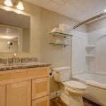 Rooms 233 & 234, private bathroom with shower and tub.