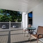 Room 235, semi-private deck with seating.